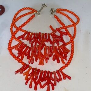 Beautiful Bauble Bar  Faux Coral Necklace